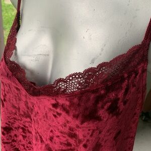RENE ROFE SLEEPWEAR Women's burgundy, Sz L Chemise NWOT